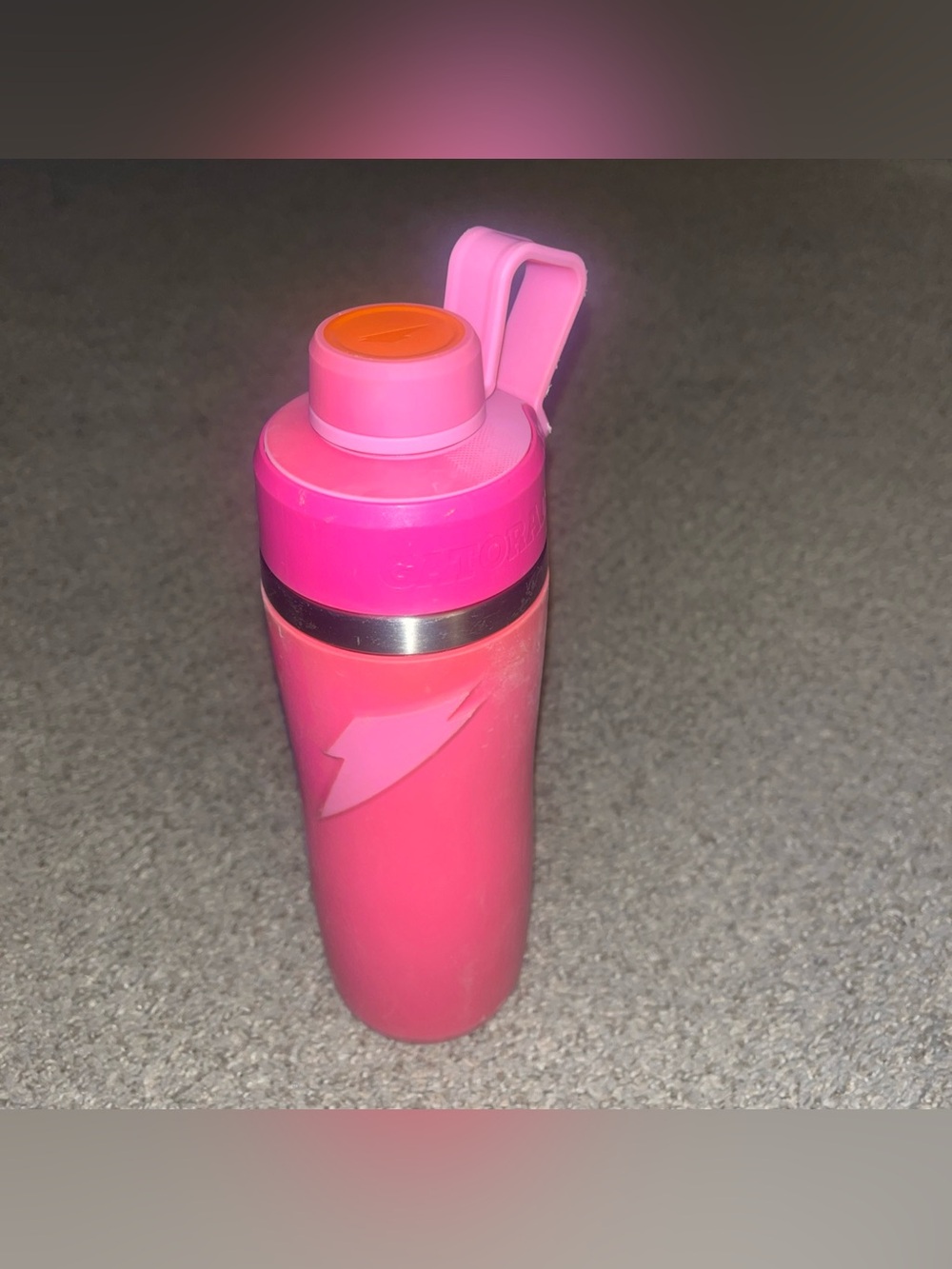 Gatorade Overtime Stainless Steel Water Bottle Pink Girls 22oz Removable Lid